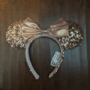 Disney Parks Rose Gold Minnie Mouse Ears - New Condition